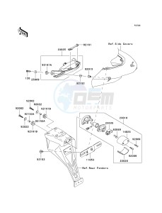 ZX636 C [NINJA ZX-6R] (C6F) D6F drawing TAILLIGHT-- S- -