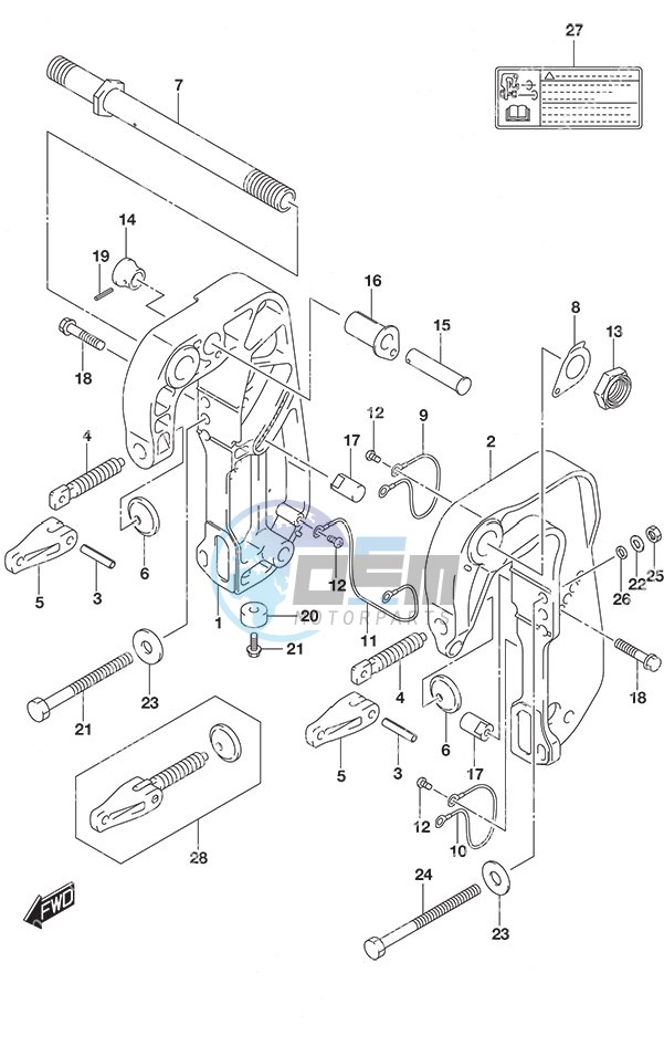 Clamp Bracket - w/Power Tilt