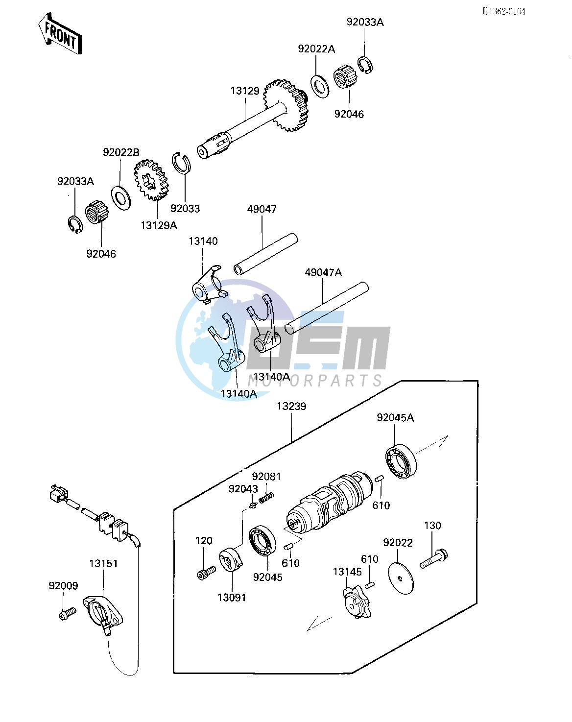 GEAR CHANGE DRUM & FORKS