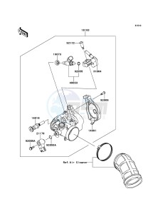 KFX450R KSF450BDF EU drawing Throttle