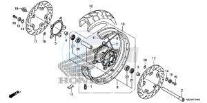 VFR1200XDD CrossTourer - VFR1200X Dual Clutch 2ED - (2ED) drawing FRONT WHEEL