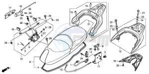 FES125 PANTHEON drawing SEAT/REAR CARRIER