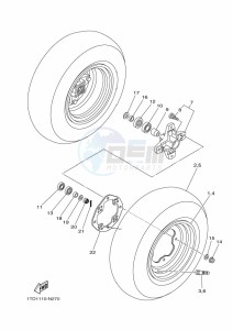 YFZ450R (BKDA) drawing FRONT WHEEL