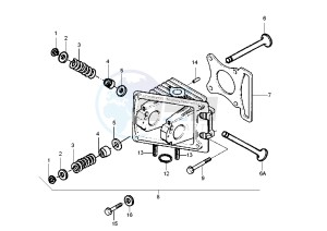 Zip 50 4T drawing Cilinder head