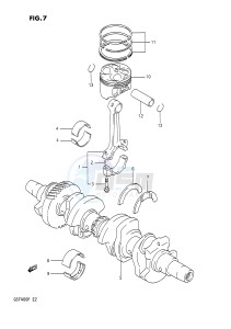 GSF400 (E2) Bandit drawing CRANKSHAFT