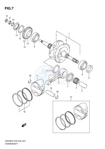 AN400 (E3-E28) Burgman drawing CRANKSHAFT