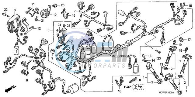 WIRE HARNESS (VFR800)