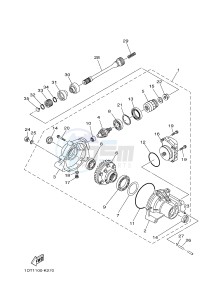 YFM700FWAD YFM70GPXJ GRIZZLY 700 EPS (B1A9) drawing FRONT DIFFERENTIAL