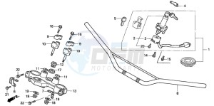 NX500 DOMINATOR drawing HANDLE PIPE/TOP BRIDGE