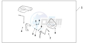 GL1800A drawing PASSENGER ARMREST