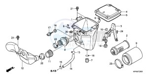 CBR650FAG CBR650F 6ED - (6ED) drawing AIR CLEANER