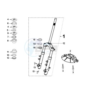 STAR ADV2 EU drawing FRONT FORK / STEERINGHEAD