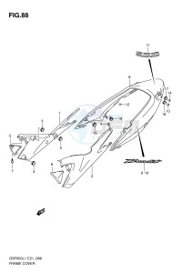 GSF650 (E21) Bandit drawing FRAME COVER (GSF650UL1 E21)