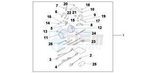 VFR1200XDC drawing FRONT FOG LAMP ATTACHMENT KIT