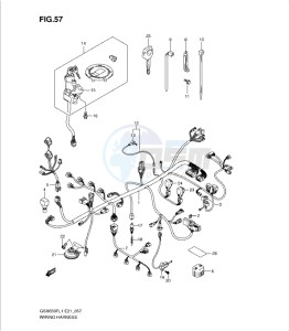 GSXF650 drawing WIRING HARNESS (GSX650FUAL1 E21)