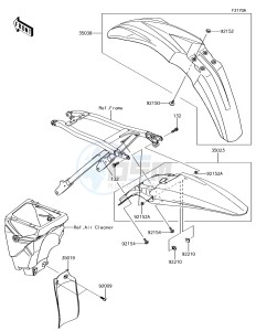 KX450F KX450HJF EU drawing Fenders