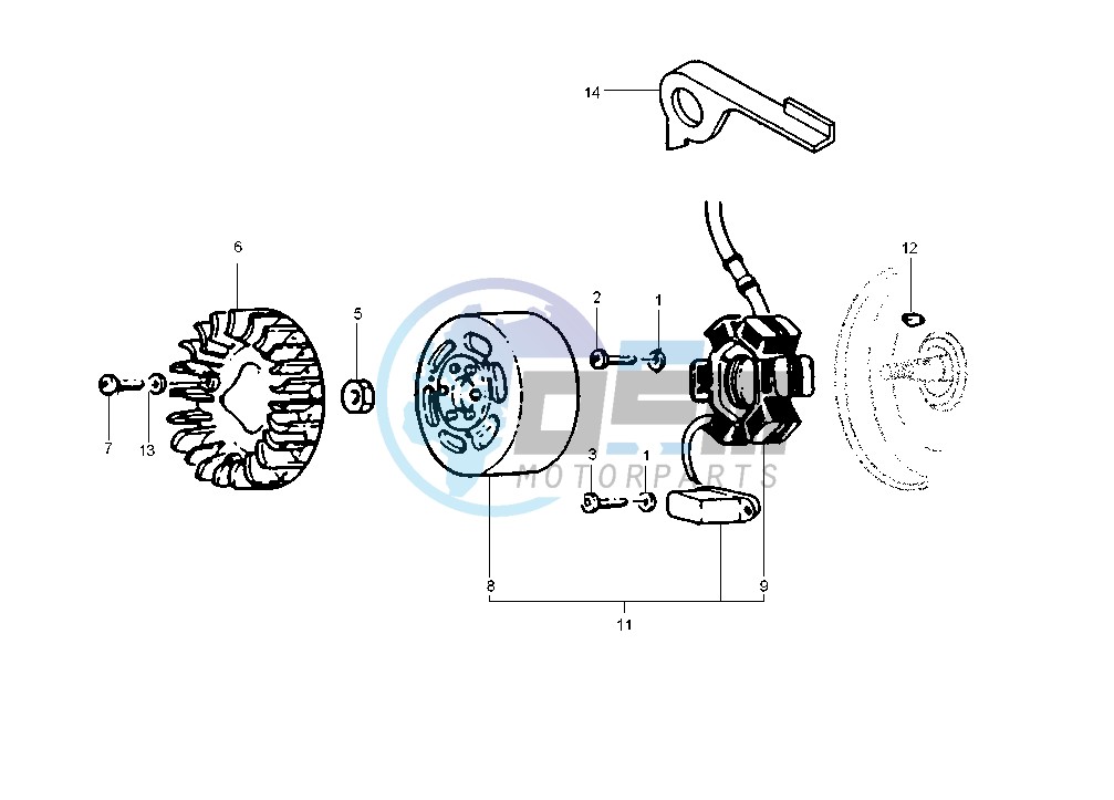 Flywheel magneto