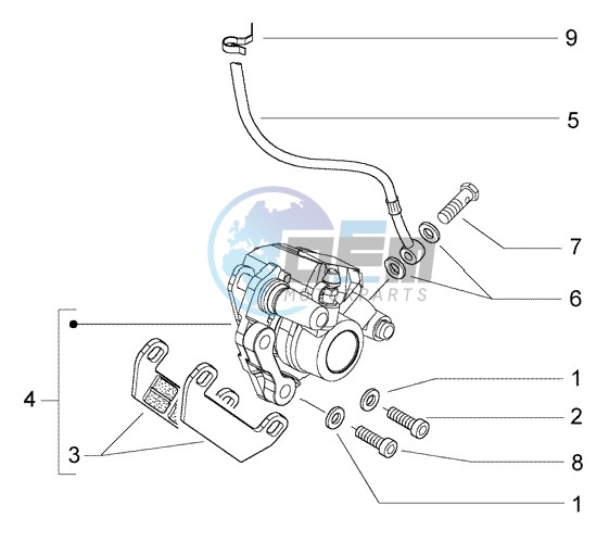 Front brake caliper