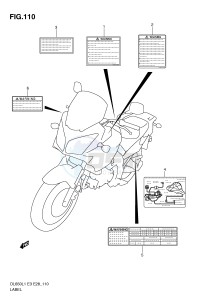 DL650 (E3) V-Strom drawing LABEL (DL650L1 E33)