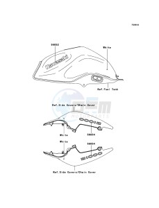 Z1000 ZR1000B8F FR GB XX (EU ME A(FRICA) drawing Decals(White)