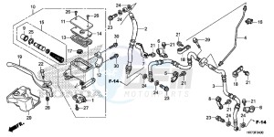 TRX420FA6H Europe Direct - (ED) drawing FR. BRAKE MASTER CYLINDER