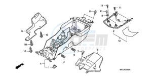 CBR1000RRA UK - (E / MKH) drawing REAR FENDER (CBR1000RR)