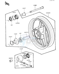 ZG 1000 A [CONCOURS] (A1-A3) [CONCOURS] drawing FRONT WHEEL