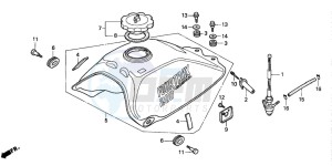 TRX200D FOURTRAX drawing FUEL TANK