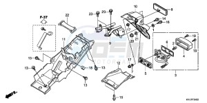 CBR250RAD CBR250R ABS 2E - (2E) drawing REAR FENDER