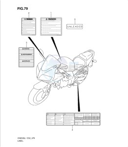 SV650/S drawing LABEL (SV650SUL1 E24)