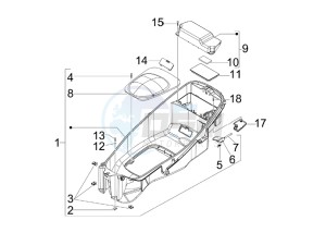 X7 125 Euro 3 drawing Helmet box - Undersaddle