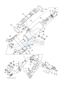 YFM550FWAD YFM550PHE GRIZZLY 550 EPS HUNTER (2LB2 2LB3 2LB4) drawing EXHAUST