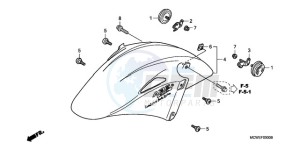 VFR8009 U / MME TWO drawing FRONT FENDER