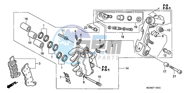 L. FRONT BRAKE CALIPER