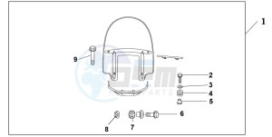 VTX1300S drawing CUSTOM WINDSHIELD