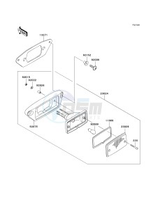 KVF 360 B [PRAIRIE 360] (B6F-B9F) B6F drawing TAILLIGHT-- S- -