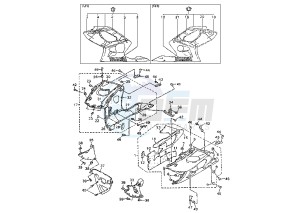 YZF R THUNDER CAT 600 drawing COWLING 2 MY02