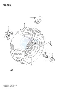 LT-A750X (P28-P33) drawing LEFT REAR WHEEL (LT-A750XZL1 P33)