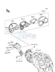 ZZR1400 ZX1400A6F FR GB XX (EU ME A(FRICA) drawing Meter(s)