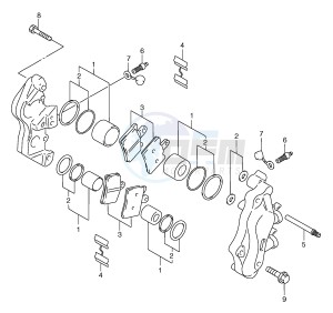 AN250 (E2) Burgman drawing FRONT CALIPER (MODEL W X Y)