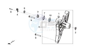 GTS 300 I drawing REAR FORK - REAR SUSPENSION