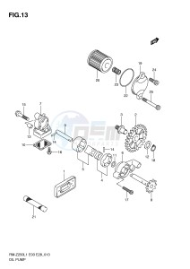 RM-Z250 (E3-E28) drawing OIL PUMP