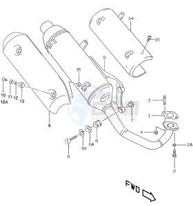 AY50 (V-W-X-Y) katana drawing MUFFLER (model AY50 K1 P39)