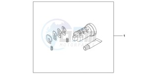 NC700XDC drawing CYL INNER SET 1 KEY