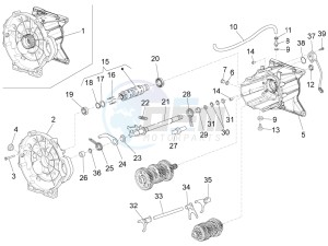 Eldorado 1400 1380 (EMEA, APAC) drawing Gear box / Selector / Shift cam