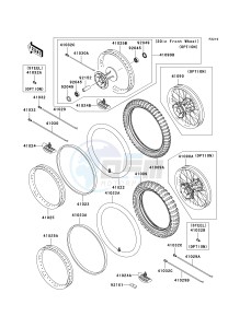 KX 250 N [KX250F] (N1) [KX250F] drawing WHEELS_TIRES