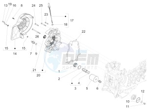 Sprint 125 4T 3V ie (APAC) (CAPH, EX, RK, TW, VT) drawing Flywheel magneto cover - Oil filter