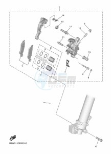 WR450F (BDBC) drawing FRONT BRAKE CALIPER