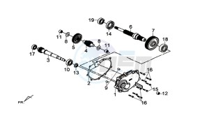 MAXSYM 600 I ABS EXECUTIVE (LX60A3-EU) (E4) (L7-M0) drawing DRIVE SHAFT