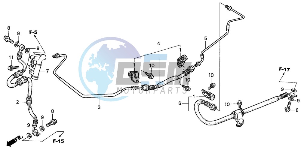 REAR BRAKE PIPE